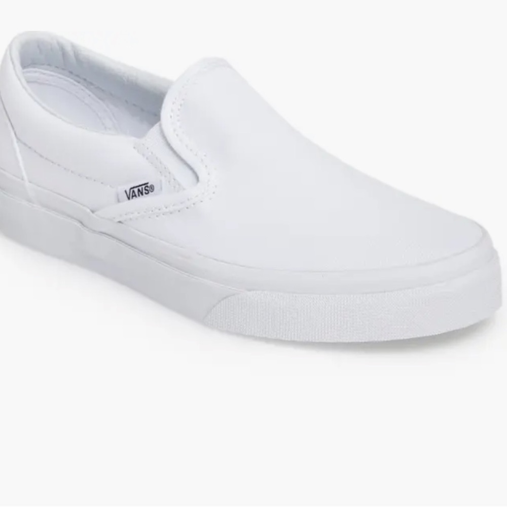 Vans Classic White Slip-On Loafers